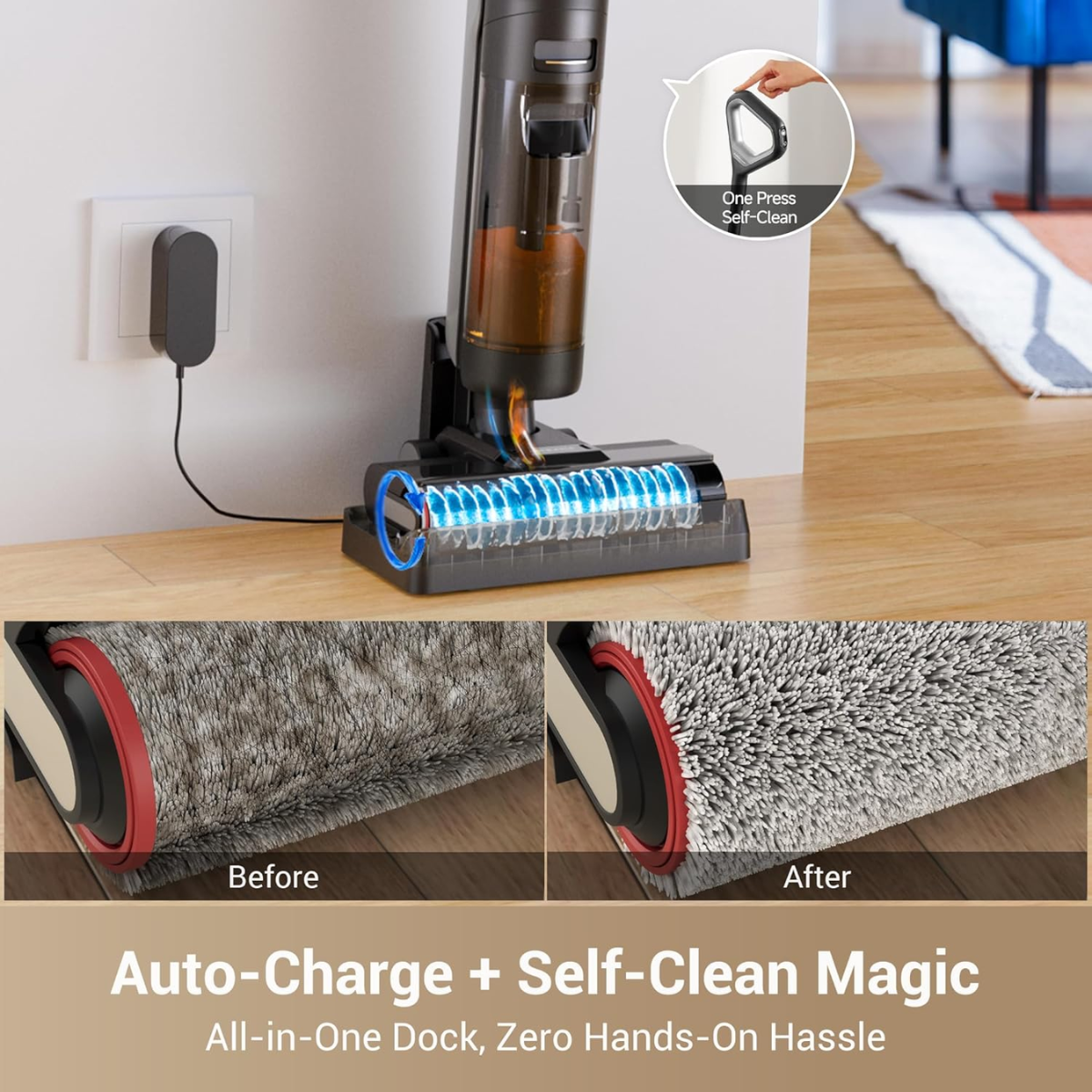 EverClean™ Vacuum – Vacuums, mops, and cleans itself. That easy.