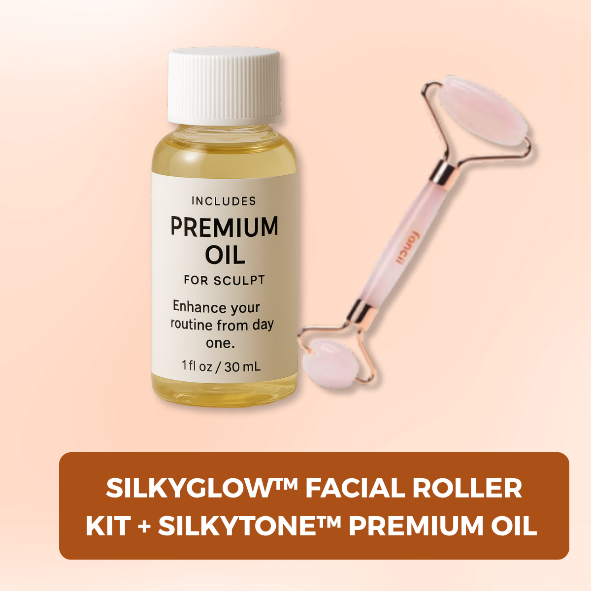 SilkyGlow™ Facial Roller Kit + SilkyTone™ Premium Oil