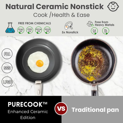 PureCook™ Ceramic Cookware Set – 22-Piece Edition