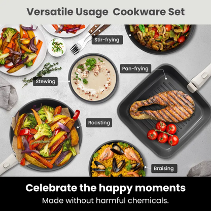 PureCook™ Ceramic Cookware Set – 22-Piece Edition