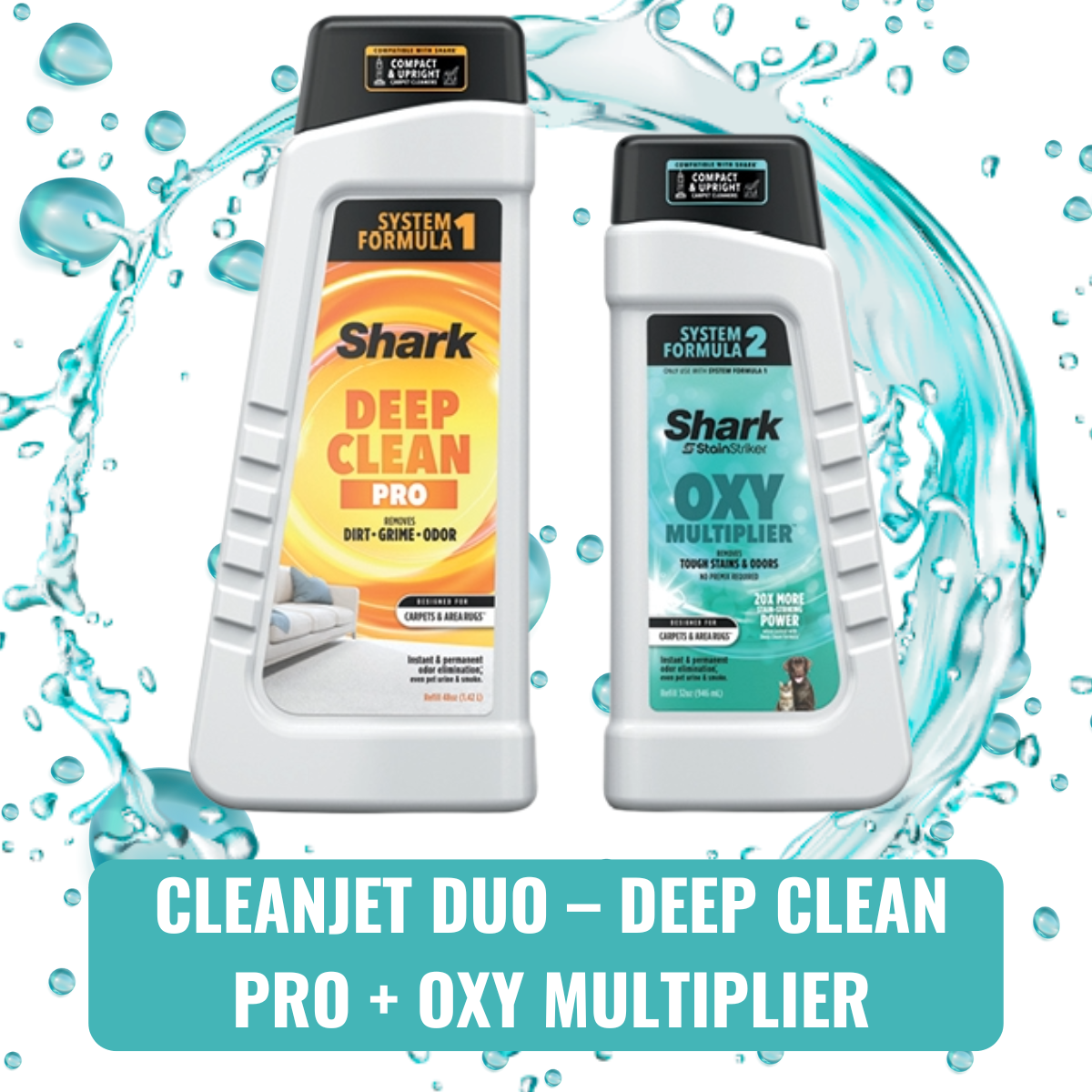 CLEANJET REFILL CLEANERS – DEEP CLEAN PRO + OXY MULTIPLIER