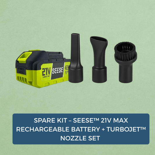 Spare Kit – SEese™ 21V MAX Rechargeable Battery + TurboJet™ Nozzle Set