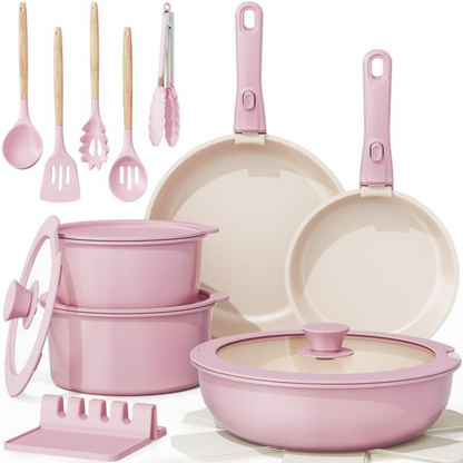 ZenCook™ Ceramic Cookware Set – 20 Pieces